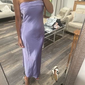 Satin silk maxi dress